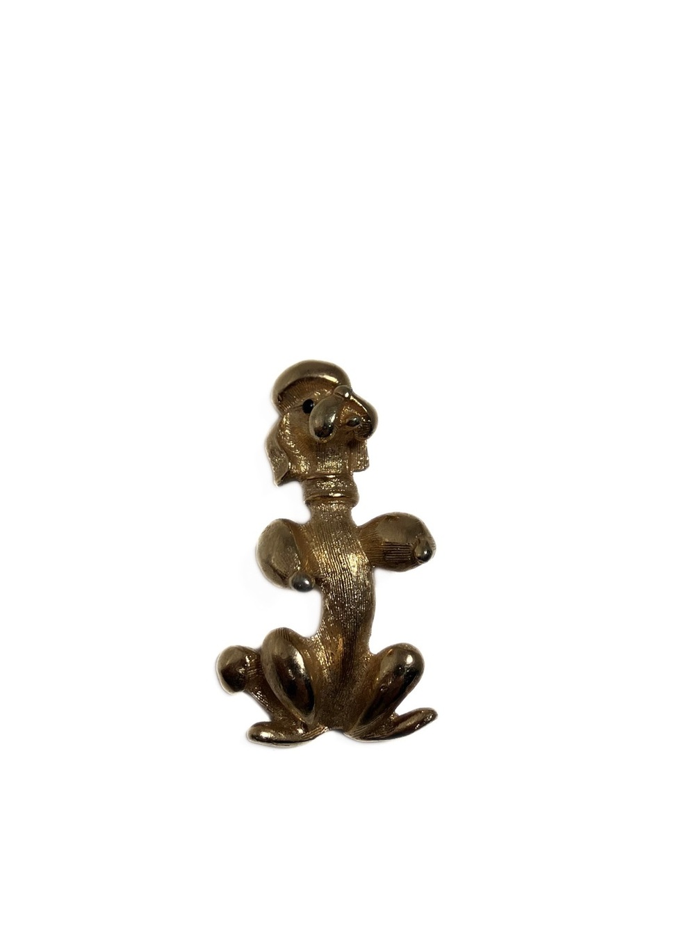 Vintage Sarah Coventry frenchie gold-tone poodle brooch